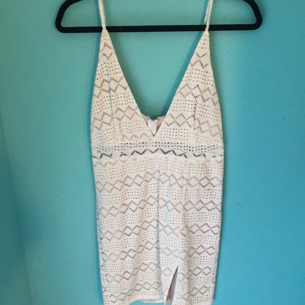 High Slit White Dress